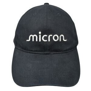 Micron Slideback Baseball Cap Black One Size Adjustable Embroidered Promoshop